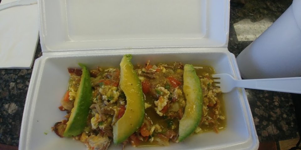 Menu page with sopes and taquitos