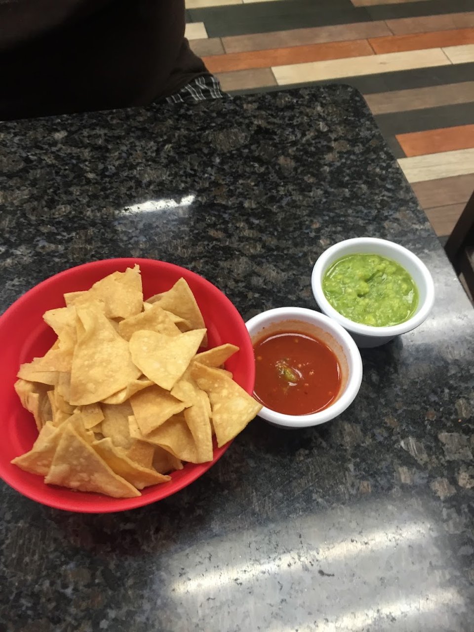 Chips Salsa and Hot Sauce